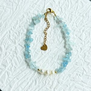 Sea Blue Love Bracelet, Dainty Shiny Style for Women Daily Wear & Gifting