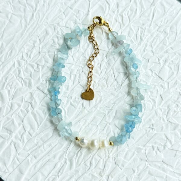 Sea Blue Love Bracelet, Dainty Shiny Style for Women Daily Wear & Gifting