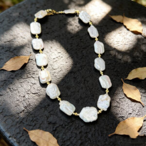 Square Baroque Necklace, Vintage Square Design for Women Daily Wear & Gifting