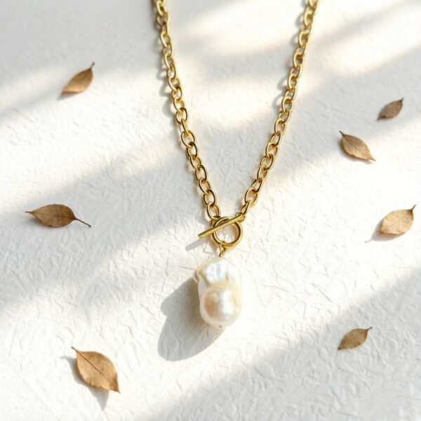 Titanium Steel Baroque Chain, Vintage Style for Women Men Daily Wear & Gifting